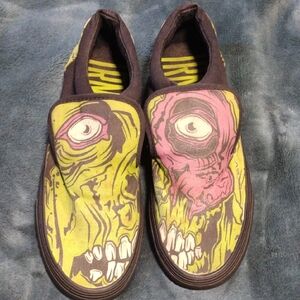 Iron Fist Black and Green Casual Shoes